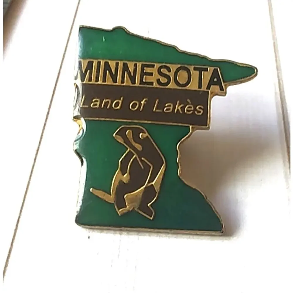 Minnesota Land of Lakes State Pin for a Hat, Lapel, Lanyard, Jacket or Backpack
